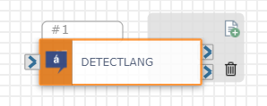 The Detect Language action on a blank board